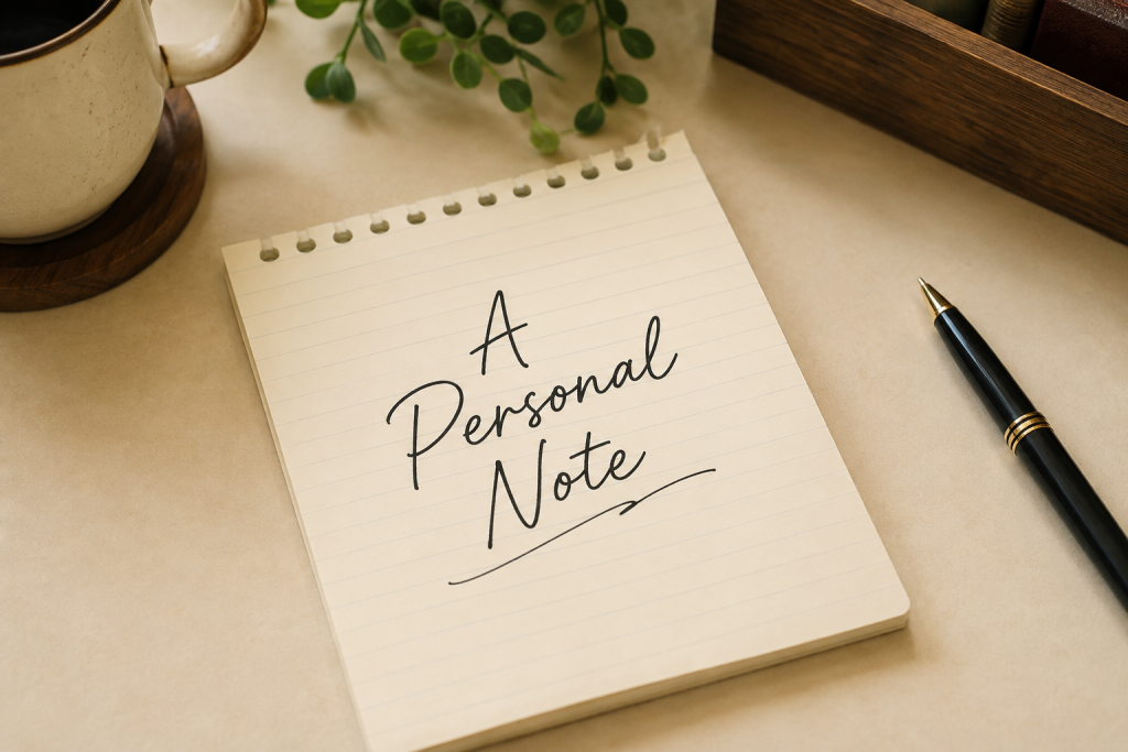 a personal note